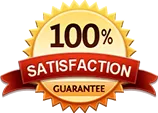 100 percent satisfaction guarantee badge